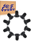 VPZMT black Dzus button fasteners, 10-pack, flange-style quarter-turn, box with VPZMT logo