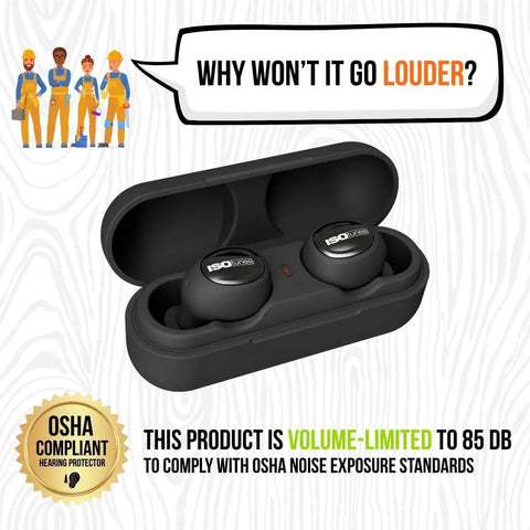 Free Two Point Zero Bluetooth Hearing Protection Earbuds With 25 dB NRR OSHA Approved Wireless Earplug Headphones in case