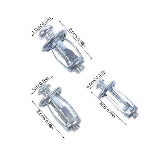 35 Piece Expansion Bolt Kit With Petal Shape Nuts M4 M5 M6 And Hollow Wall Anchors For Quick Easy Install And Strong Fastening In Plasterboard And Iron Skin For Home DIY Projects, zinc metal anchors