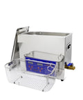 Heavy Duty 30L Ultrasonic Cleaner, 500W Power, Digital Control Panel, Heating And Timing Functions For Jewelry Watches Tools Stainless Steel Bath Portable Dishwasher with removable basket.