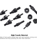 Hand Rivet Nut Tool Kit With 6 Rivet Nut Riveting Tools And Nose Pieces Drill Adapter For Quick Manual Threaded Riveter Inserts In Metalworking Automotive Aviation Furniture And DIY Projects, high-tensile steel