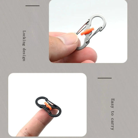 Lock It Down Tight With These 10 Heavy Duty Zipper Lock Clips Keep Your Backpack Secure Quick Disconnect Buckles showing locking design in hand.