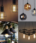 ST21 Vintage LED Edison Bulb 4.5W 40W Equivalent Dimmable Soft White 3000K Filament Light Bulb E26 in various fixtures