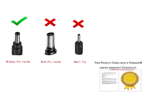 Image showing three types of power adapter tips with warranty certificate for 12V DC Power Adapter For Powering Your Telescope Gear