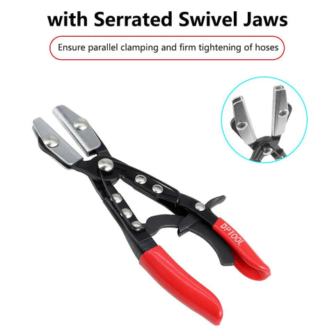 Three Piece Hose Pinch Off Pliers Set 8 10 12 Inch Auto Clamp Off Locking Pliers with serrated swivel jaws for auto lines