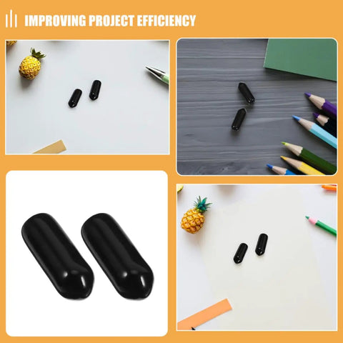 Solid 80 Piece PVC Bolt End Caps Kit Waterproof Wire Protectors Prevent Electric Shocks Wear Resistant Electrical Tips For Auto And Home Projects black caps shown in flat lay