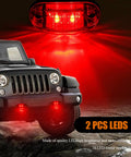 10 Pack 2.5 Inch LED Trailer Lights Kit With Screws Waterproof Oval Surface Mount Marker Lamps For 12V Truck Boat RV Red 2 LED Beads