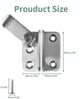 Flip Gate Latch With Padlock Hole Stainless Steel Door Lock For Barn Doors Sliding Door Bolt Latch dimensions shown