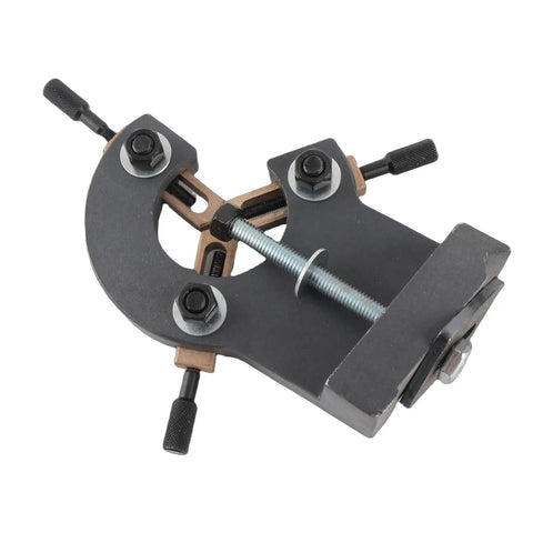 Pro Heavy Duty Rock Solid Lathe Steady Rest Wood Turning Support Mini Lathe Stabilizer Precision Crafted Aluminum Alloy close-up view of clamps and bolts