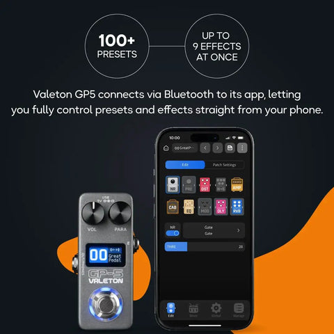 Image of Gig Ready Ultra Lightweight Compact Multi Effects Pedal With SnapTone Tech and smartphone interface.