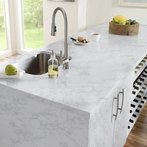 Marble Contact Paper For Countertops Peel And Stick Self Adhesive Waterproof White Grey Faux Marble Wallpaper For Backsplash