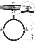 Built Tough Heavy Duty Galvanized Pipe Hanger With Rubber Clamp For PVC And Metal Pipes, Conduit Mounting Bracket, Wall Mount Tube Clamp, Rigid Conduit Holder, Pipe Attachment Hanger For Ducts And Drain Lines, 125 mm