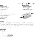 Workhorse 8 Watt AC DC Power Supply and LED Driver with 12 Volt Constant Voltage Transformer showing IP42 weatherproof build.