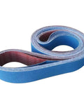Top Shelf 80 Grit Replacement Abrasive Sanding Belt Designed For Quick Grinding Polishing And Surface Prep Works, rolled for easy handling.