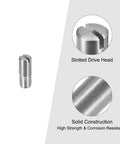 Rock Solid 5 Piece Set Of M3 X 8mm Slotted Cylindrical Dowel Pins Built With Rust Resistant 304 Stainless Steel for cabinetry upgrades.