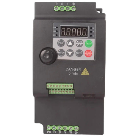 220V 1.5KW Variable Frequency Drive Inverter Controller For Motors, front view showing control panel and connectors.