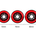 Inline Skate Wheel Replacement Set 72mm 76mm 80mm Ultra Durable 90A PU Wheels For Inline Skates And Blade Roller Indoor Outdoor
