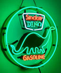 Green Real Glass Neon Sign 19x15 For Man Cave And Garage Gasoline Themed Advertising Neon Light On Black Metal Frame Plug In 110 240V
