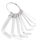 Top Tier Metric Hex Key Wrench Set With Eight Tough Steel Sizes From 1.5Mm To 6Mm Perfect For Heavy Duty Garage Repairs And Auto Mechanics Who Need Reliable Tools That Grip Tight Without Slipping On Any Bolt Or Nut. 8-piece steel hex keys on ring