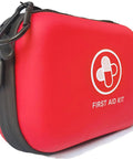 Portable 150 Piece Waterproof Hard Shell First Aid Kit For Home, Camping, Hiking, Sports, Office, And Adventure, Red Medical Emergency Kit.