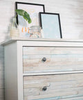 White dresser with Beechwood Self Adhesive Decorative Film Large 26x78 Inch Roll 2 Pack For Cabinets Furniture Walls And Shelves DIY Makeover Easy Peel And Stick Real Wood Grain Finish applied on drawers, picture frames on top