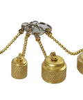 Complete Vacuum Pump Cap Set Four In One With One Half Inch Acme, One Quarter Inch SAE, One Half Inch SAE, And Three Eighth Inch SAE Caps