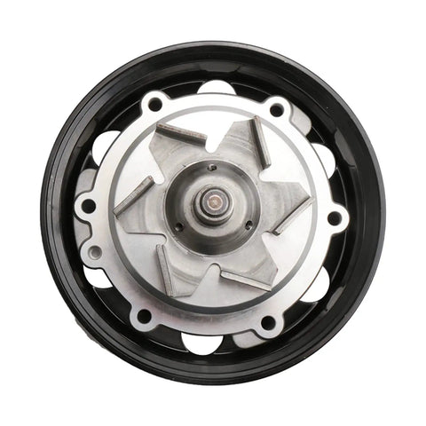 Heavy Duty Front Water Pump For Chevy Corvette C7 2014 2019 6.2L V8 LT1 LT4 LT5 OEM Direct Fit Coolant Pump top view with mounting holes.