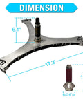 Six Pack Direct Replacement Washer Flange Shaft Kit With Hex Bolts For Front Load Washers Easy Install Replaces DC97-17004E And DC60-40137A, 17.3in arm
