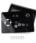 DIY Arcade Joystick Acrylic Panel And Case Kit For Custom Cabinet Controller Replacement, showing 5mm panel with button holes