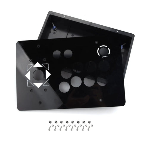 DIY Arcade Joystick Acrylic Panel And Case Kit For Custom Cabinet Controller Replacement, showing 5mm panel with button holes