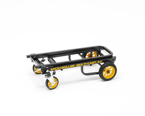 All In One Folding Multi Cart That Transforms Into Eight Setups From Hand Truck To Dolly To Platform Cart With 26 To 39 Inch Adjustable Telescoping Frame And 350 Pound Load Capacity Plus Smooth R Trac Tires For Easy Rolling shown in flat configuration
