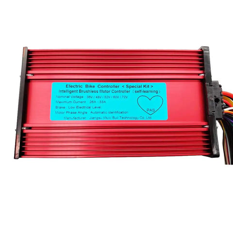 Beefy Brushless Controller With LCD Display For E Bikes And E Scooters 36V To 72V 500W To 1000W Universal Max 33A Adjustable Voltage Settings And LCD Readout For Speed Mileage And Assist Gear Easy Install