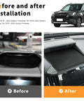 Before and after installation of Subaru Dashboard Mats For Forester Crosstrek Impreza 2018 2024 Upgrade Silicone Interior Dash Pad Liner
