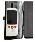 Top Shelf Digital Surface Roughness Tester Meter Model Sj 220 Portable Industrial Quality Gauge in hard case with display and controls.