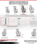 Top Shelf Six Inch V Groove Semi Steel Wheel Rigid Caster Featuring Heavy Duty Roller Bearings For Buttery Smooth Gliding On Factory Floors Rock Solid Build Silver Finish diagram showcasing product details.