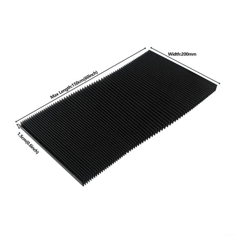 Flexible Accordion Bellows Cover For CNC Milling Machine Built Tough Dust Guard Oil Proof 1.5M Stretch Length 200mm Wide