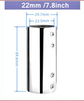 Marine straight pipe fitting connector, stainless steel 316, 25mm (1 in) size, front view