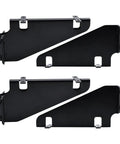4 Pack E Track Fixed Shelf Brackets for Trailer Truck Warehouse and Garage Heavy Duty Rust Resistant Black Finish