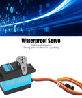 Heavy Duty All Metal Digital Servo Packed With Hella Strong 25kg Torque And Quick 180 Rotation For Water Resistant Rc Crawler Truck Parts And Off Road Mods, featuring durable waterproof design.