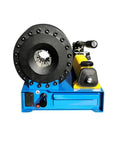 Tough As Nails Portable Manual Hydraulic Hose Crimper Press Tool For 6 To 25 Mm Size with black rubberized grip and blue base.