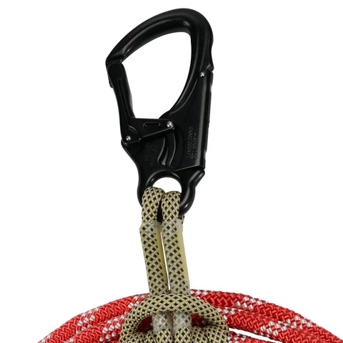 Top Tier Prusik Positioning Lanyard For Climbing And Fall Protection Featuring Static Kernmantle Rope Half Inch Diameter And Ten Feet Long With Aluminum Swivels For Killer Tree Crew Jobs