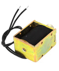 Open Frame DC 28V Solenoid Electromagnet With 8mm Stroke And 1000g Pull Dope Power 34.08W 1.21A 38x29x25mm Body Plunger 35x11mm 19cm Cable, open frame coil and lead wires