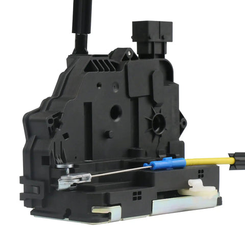 Side view of Left Front Driver Door Latch Actuator with cables for RAM ProMaster Cargo Van Direct Fit Replacement Part 2019 2020 2021 2022 2023 2024 1500 2500 3500