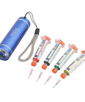 Flux Repair Kit With Light Curing Liquid No Clean Flux For PCB BGA Boards Includes Precision Needles And Flashlight