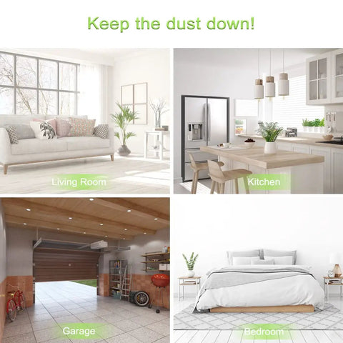 Heavy Duty Replacement Vacuum Bags Kit For Upright Vacuums Including XL Series Elevate Classic Silver Gold And More Fits XL2100rhs U2000R1 U2000RB1 displayed in various home settings including living room, kitchen, garage, and bedroom.