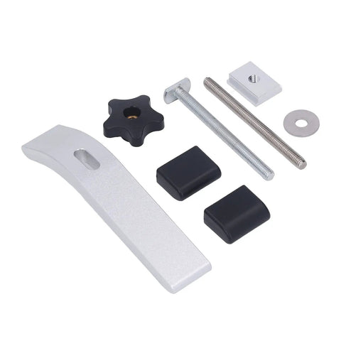 Heavy Duty T Track Hold Down Clamps Set 6 Point 2 Inch Pro Grade Aluminum Alloy parts for woodworking and CNC projects