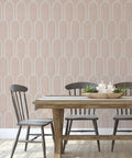 Queen Emma Pink Removable Peel And Stick Wallpaper Self Adhesive Repositionable Art Deco Design No Residue Mess Free Easy Install 20.5 In