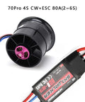 CCW 70mm Pro EDF Ducted Fan for RC Jet with ESC 80A 2S to 6S balance tested dual engine design