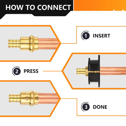How to connect No Sweat Copper Press Union Coupling Heavy Duty Lead Free Brass Plumbing Fitting for easy assembly.