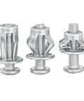Petal Shape Rivet Nut Screws Kit For Sheet Metal Expansion Bolts Set M4 M5 M6 180 Pieces, three metal fasteners
